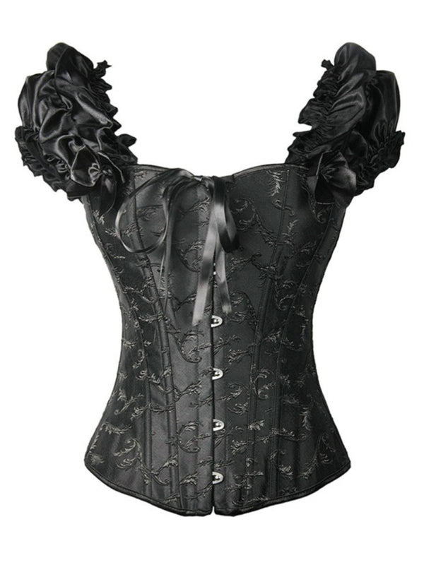 Steampunk Gothic Lace-Up Puff Sleeves Corset – Retro Stage - Chic ...