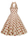 1950s Polka Dot Halter Swing Dress