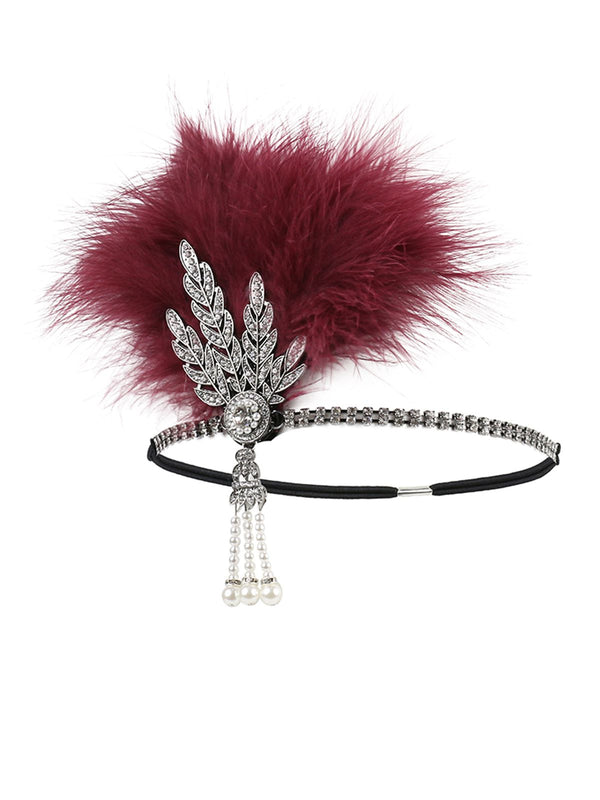 [US Warehouse] 1920s Feather Rhinestone Flapper Headband – Retro Stage ...