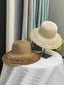 Retro Solid Tassel Raffia Sun Hat