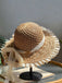 Pale Pink Hand-made Lace Bow Sun Hat