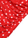 Red 1930s Polka Dot One-piece Swimsuit