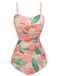 Pink 1950s Peach One-Piece Swimsuit