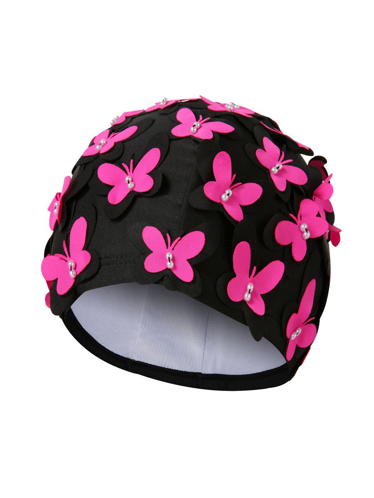 Hand-Made Flower Pearl Swimming Cap