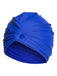 Retro Solid Pleated Wrap Swim Hat