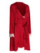 2PCS Red 1960s Lace Patchwork Nightfgown