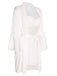 2PCS White 1960s Lace Patchwork Nightfgown