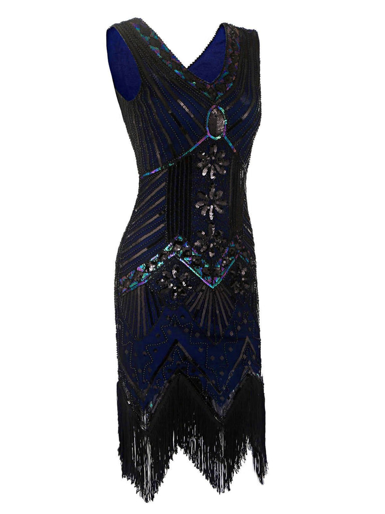 blue flapper dress