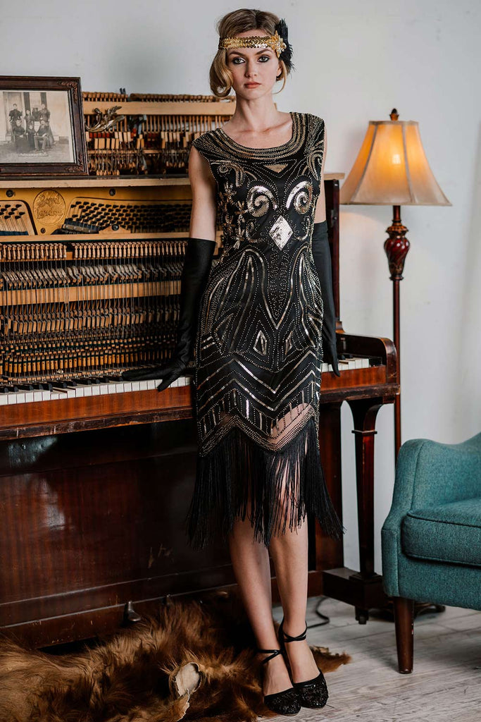 1920's fringe flapper dress