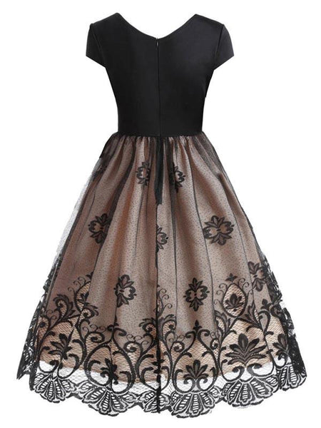 1950s Floral Patchwork Swing Dress – Retro Stage - Chic Vintage Dresses ...