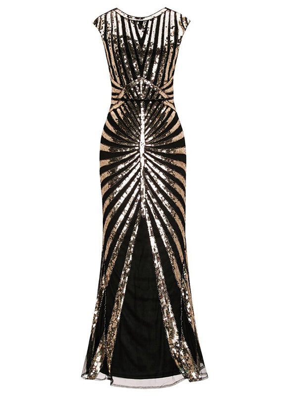 art deco maxi dress