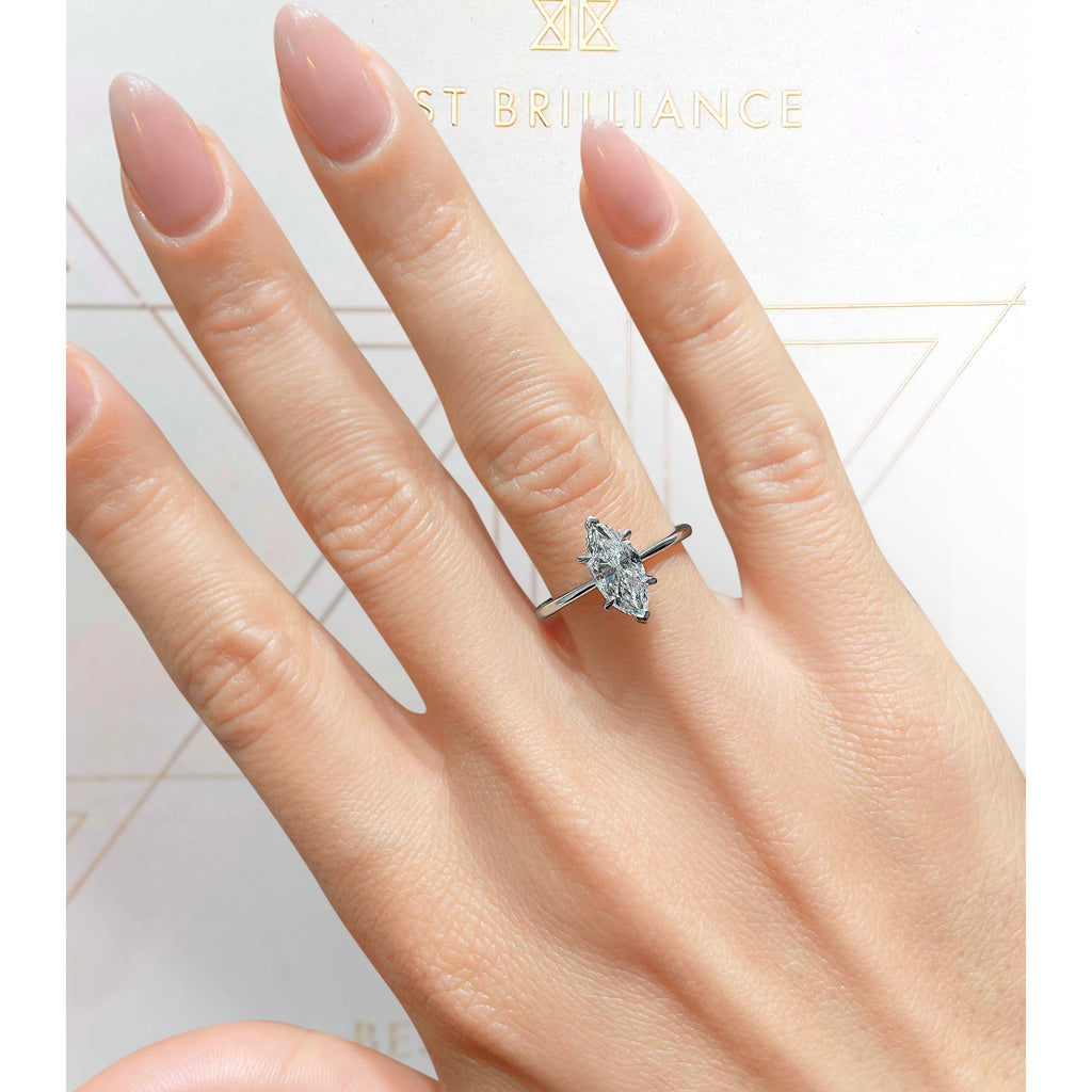 Samantha Diamond Engagement Ring (1 Carat) -18K White Gold | Round diamond  engagement rings, Diamond solitaire engagement ring, Round diamond  engagement