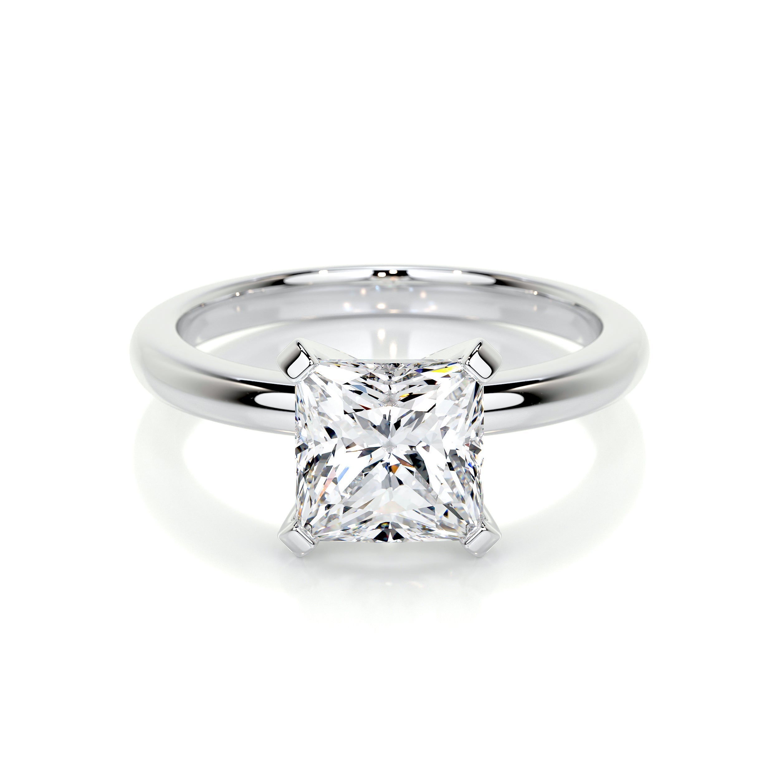 Isabelle Lab Grown Diamond Ring, Solitaire, 2 Carat, 14K White Gold ...