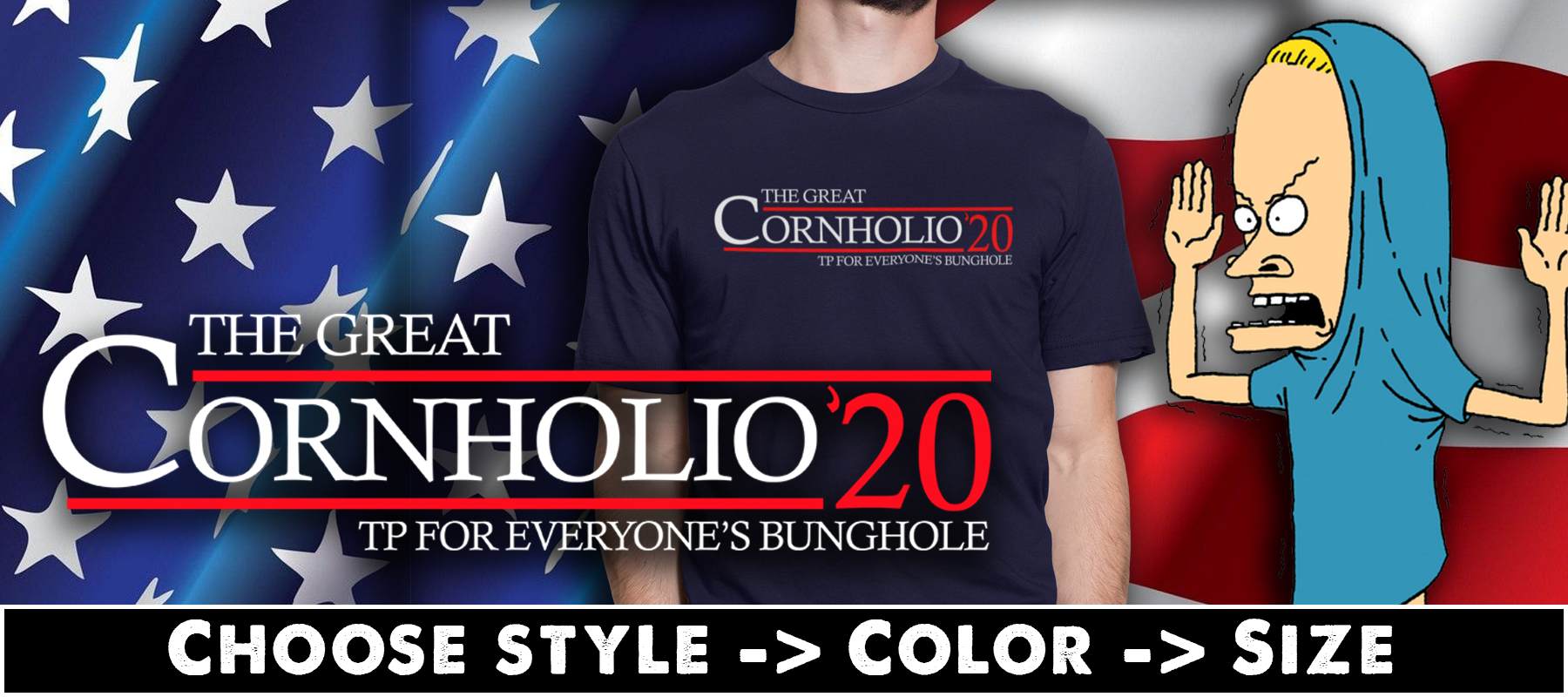 Cornholio 20 T-shirts, Hoodies & Mugs