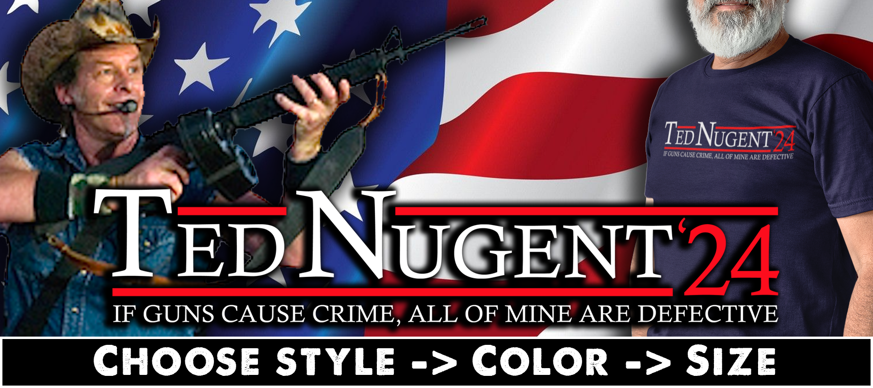 Ted Nugent 24 T-shirts, Hoodies & Mugs