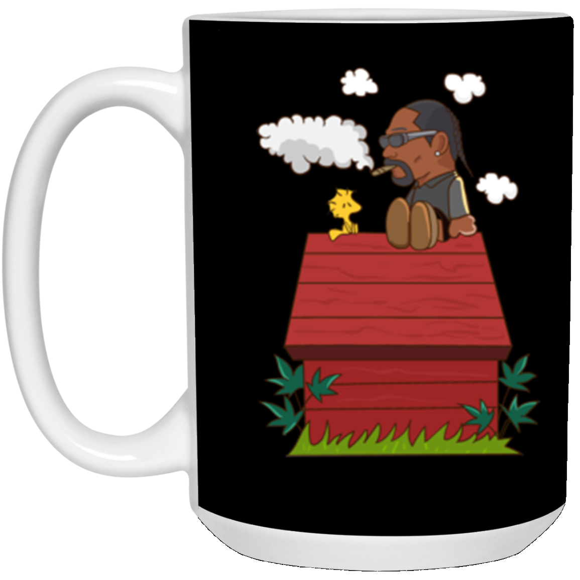 Snoopy Dogg White Mug 15oz 2 Sided The Dude S Threads