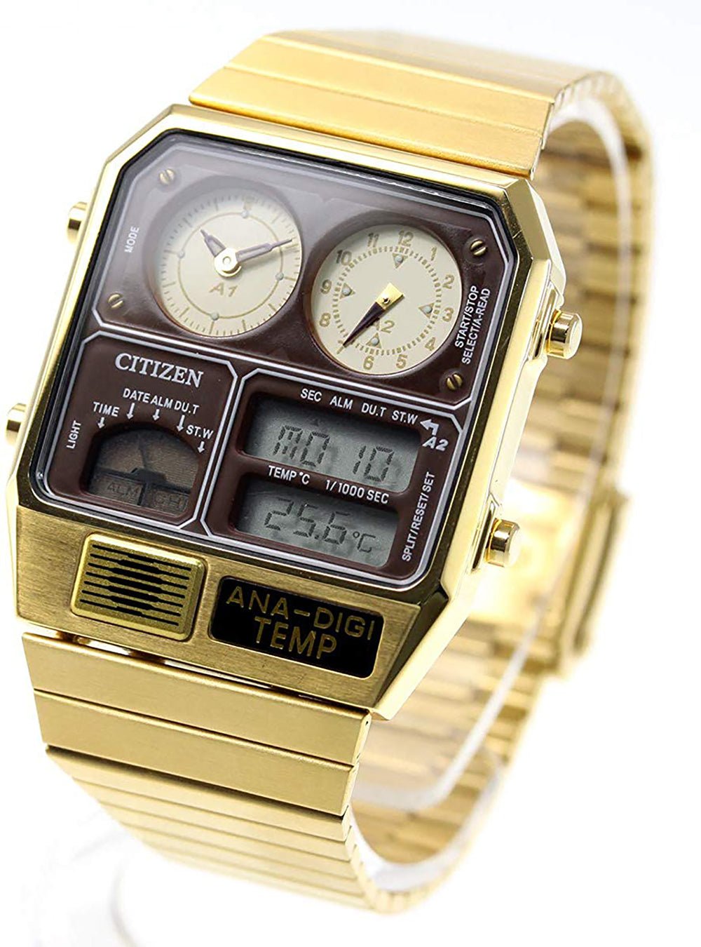 CITIZEN ANA-DIGI TEMP Reproduction Model Watch Silver JG2101-78E 