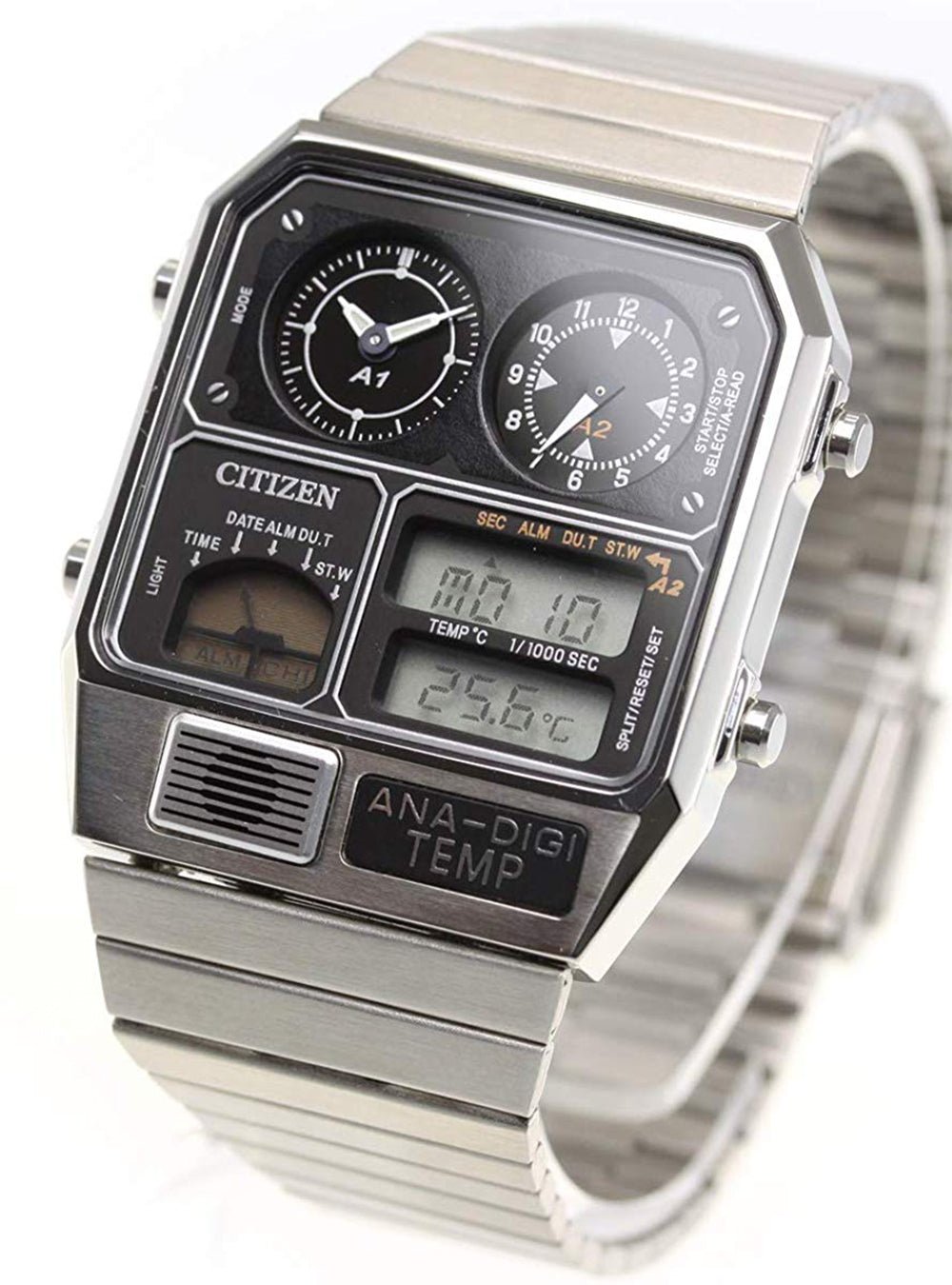 CITIZEN ANA-DIGI TEMP Reproduction Model Watch Black JG2105-93E