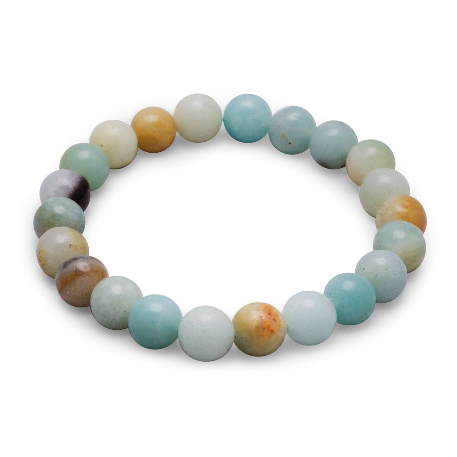 Amazonite Beaded Bracelet - 8mm beads - Perfect for hope, calming, soo ...