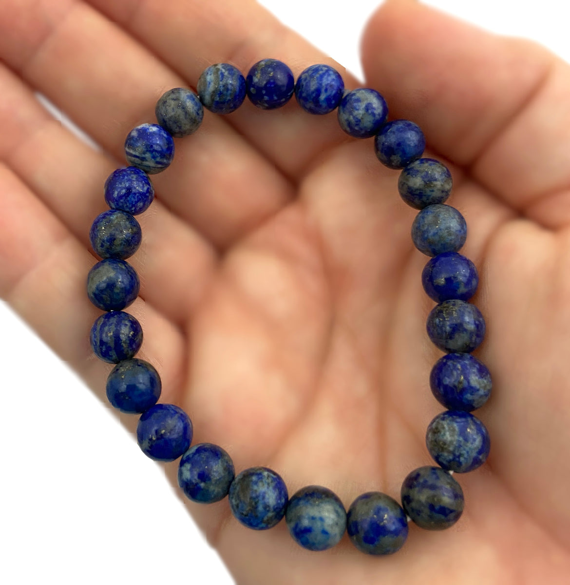 Lapis Lazuli Bracelet - 8mm Beads - Crystal Healing Bracelet - Perfect