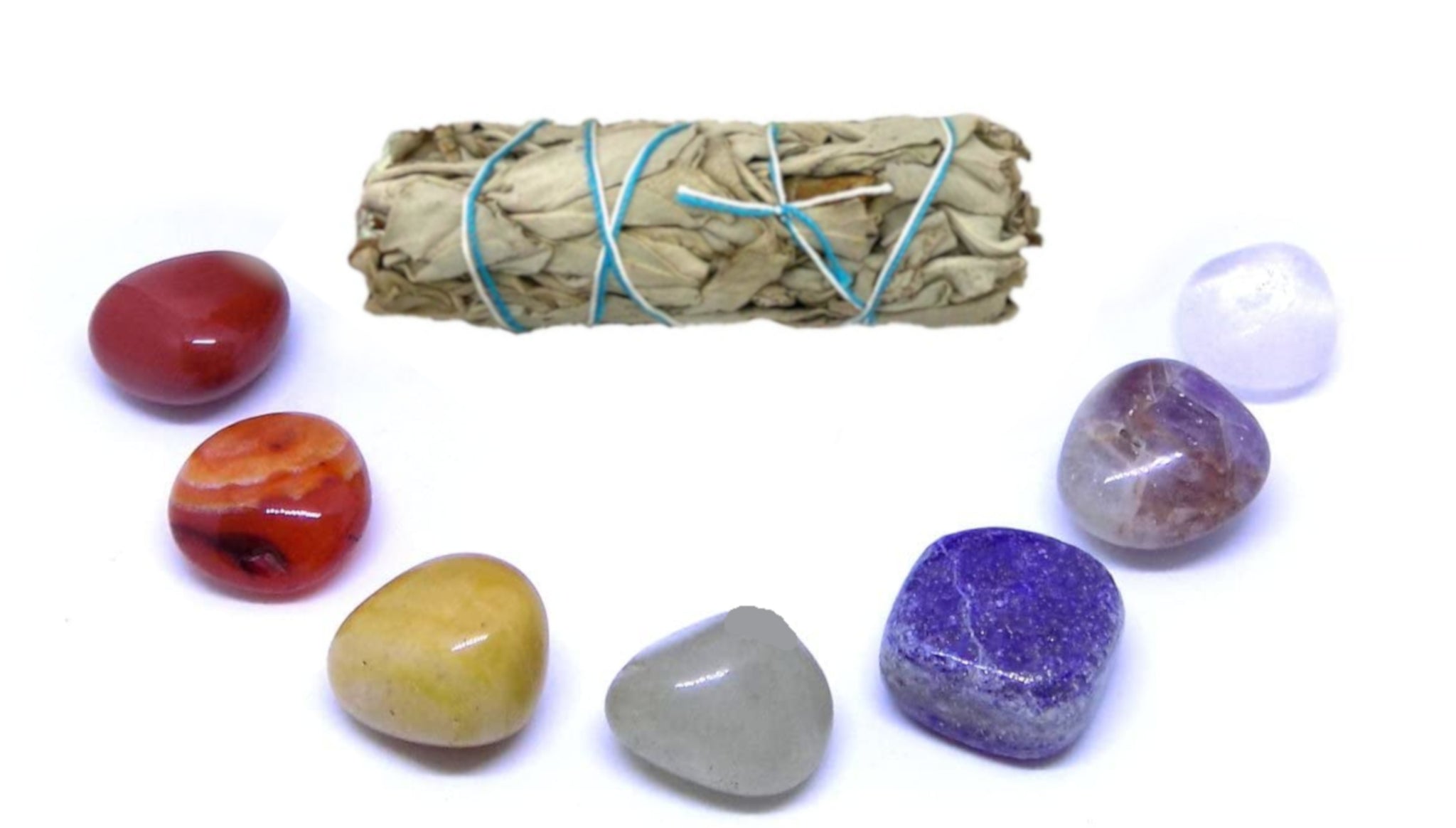 Chakra Healing Crystals 7 Chakra Stones Tumbled With White Californi Chakra Palace