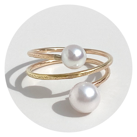 Picture of a Akoya Pearl Ring Designed in 14 Karat Gold from The MONOLISA Jewelry Collection Made in California from Blog Article 12 Facts About Akoya Pearls