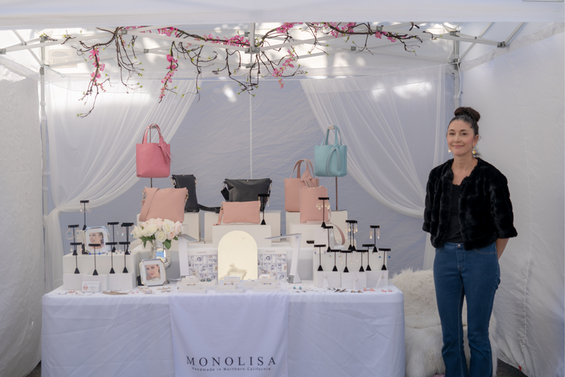 The Funny Side of Business - Selling at Art Shows & Festivals | Picture of MONOLISA Handbags & Jewelry Booth at an Art Show 