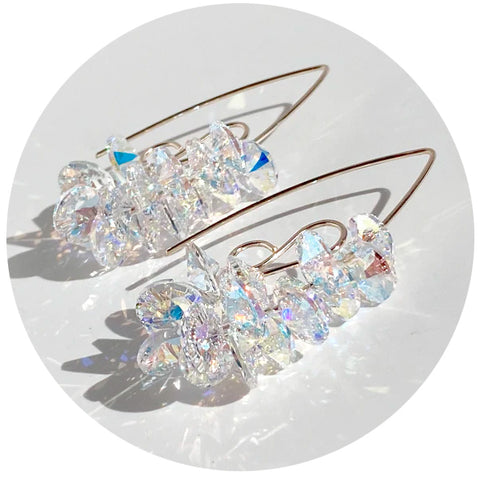 Picture of MONOLISA Crystal Earrings in Iridescent Color from Blog Article: Jewelry Care - How to Clean Crystal Jewelry