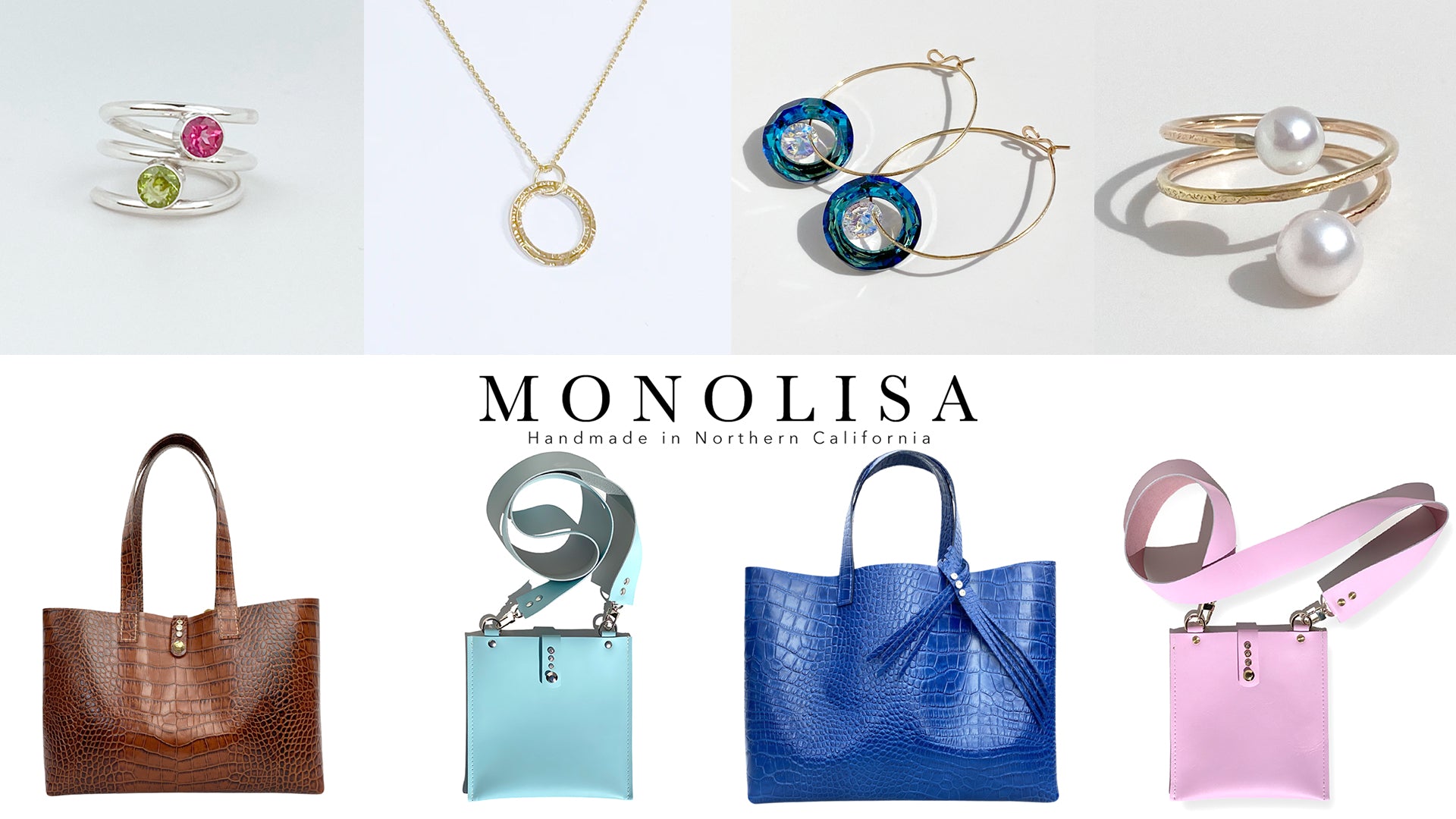 MONOLISA Handbag & Jewelry Collection - Made in California by Artist Lisa Ramos