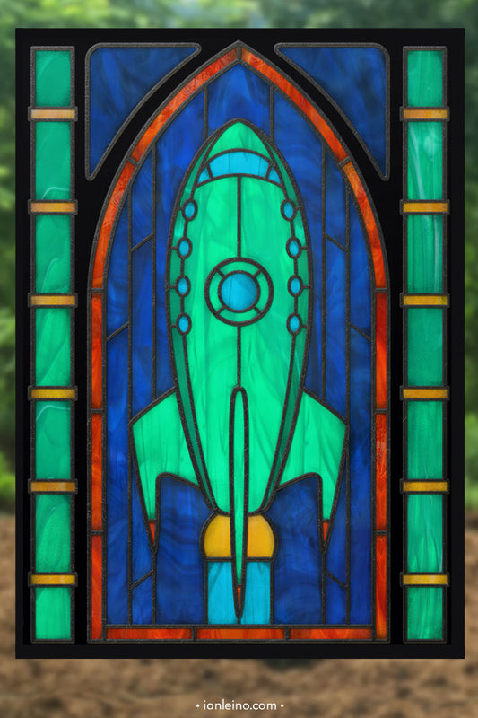 Space Shuttle - Stained Glass window cling