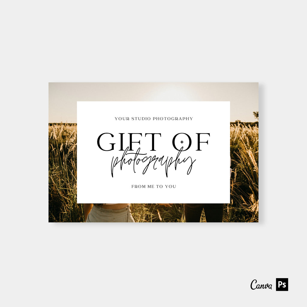 Free custom photography gift certificate templates