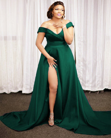 emerald green velvet dress plus size