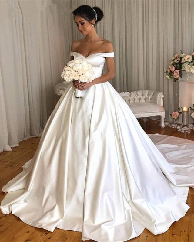 off the shoulder wedding dresses 2019