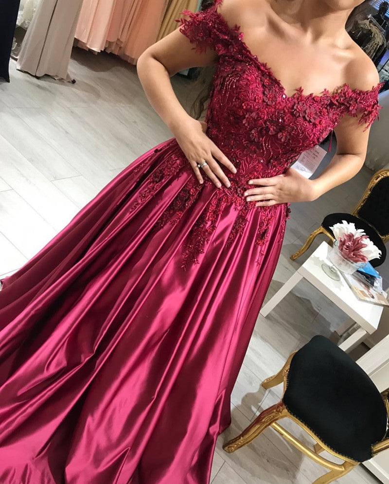 wine evening dresses