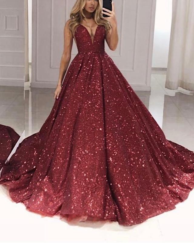 sequin ball gown dresses