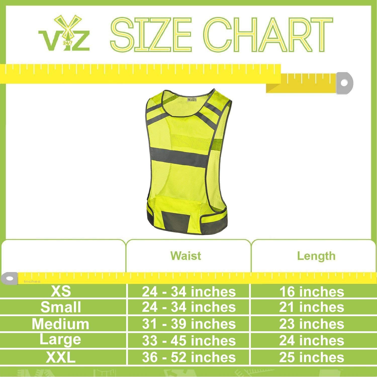 Reflective Running Vest Gear: Sports and Outdoors – www.247viz.com