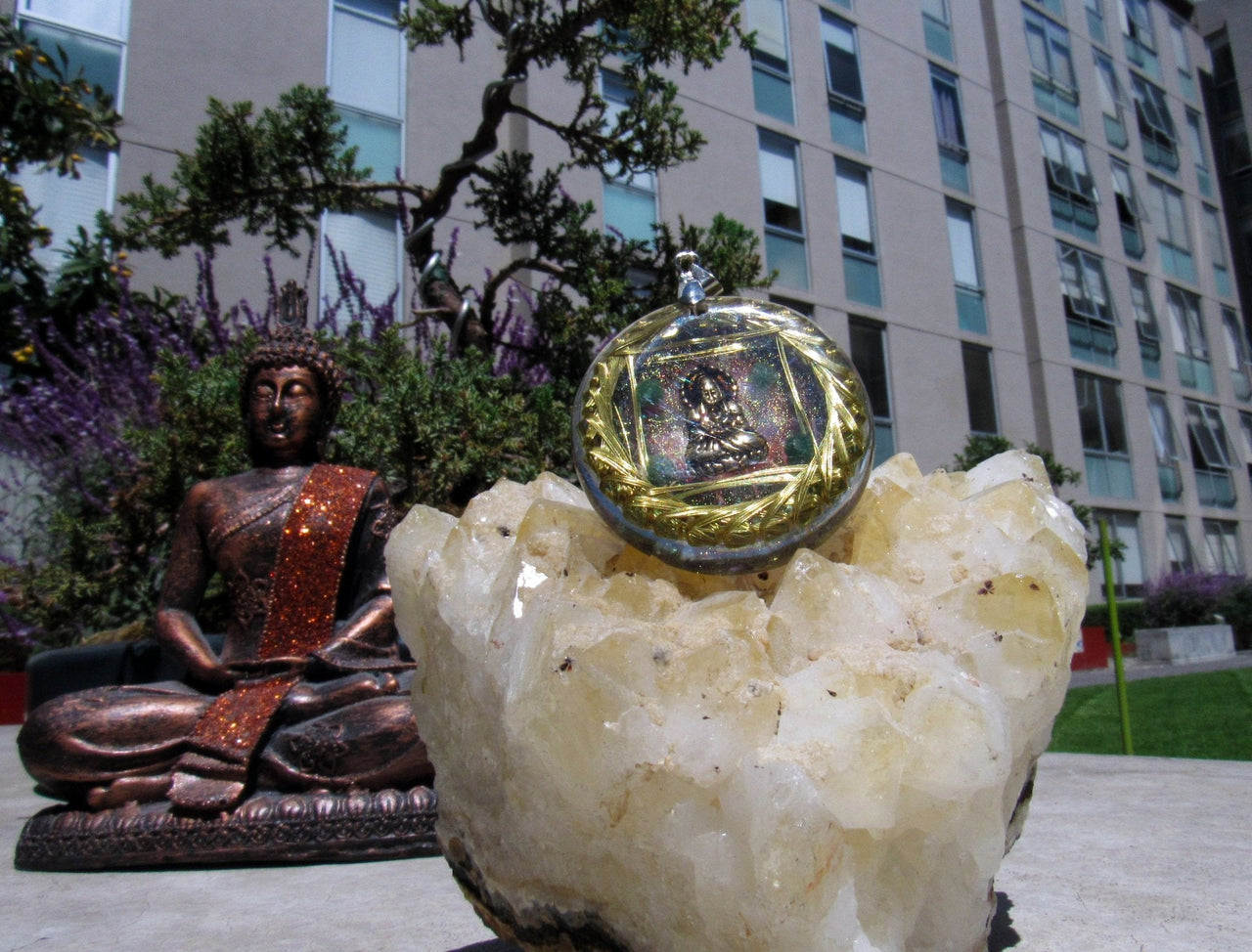 Buddah Gold Plated 4th Chakra Development Meditation Device 24 Vortex - Metayantra Consciencia
