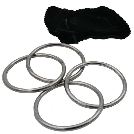 10 Inch Featherweight Linking Rings with Locking Key Ring