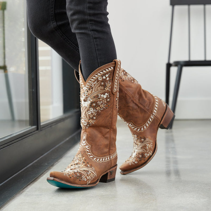 women's floral boots
