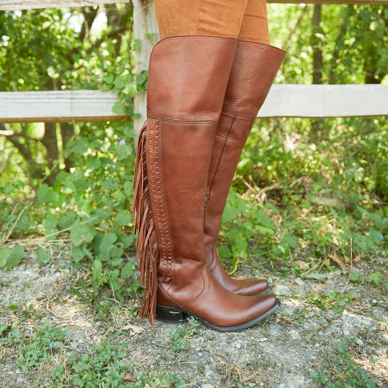 Lane Women's Katori OTK Boots in Brandy Brown