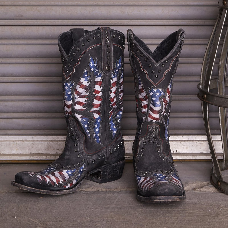 men's american flag boots