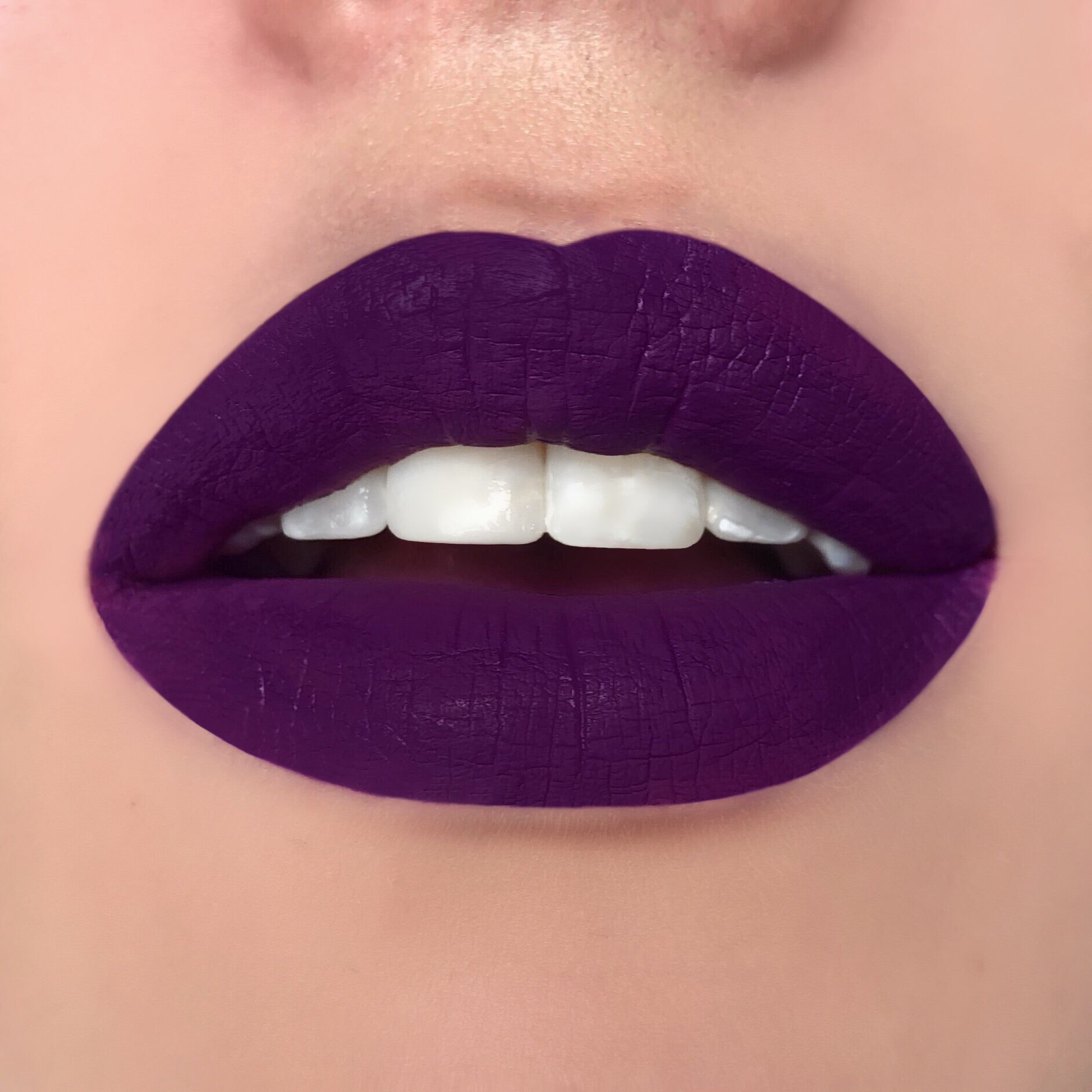 purple matte lipstick