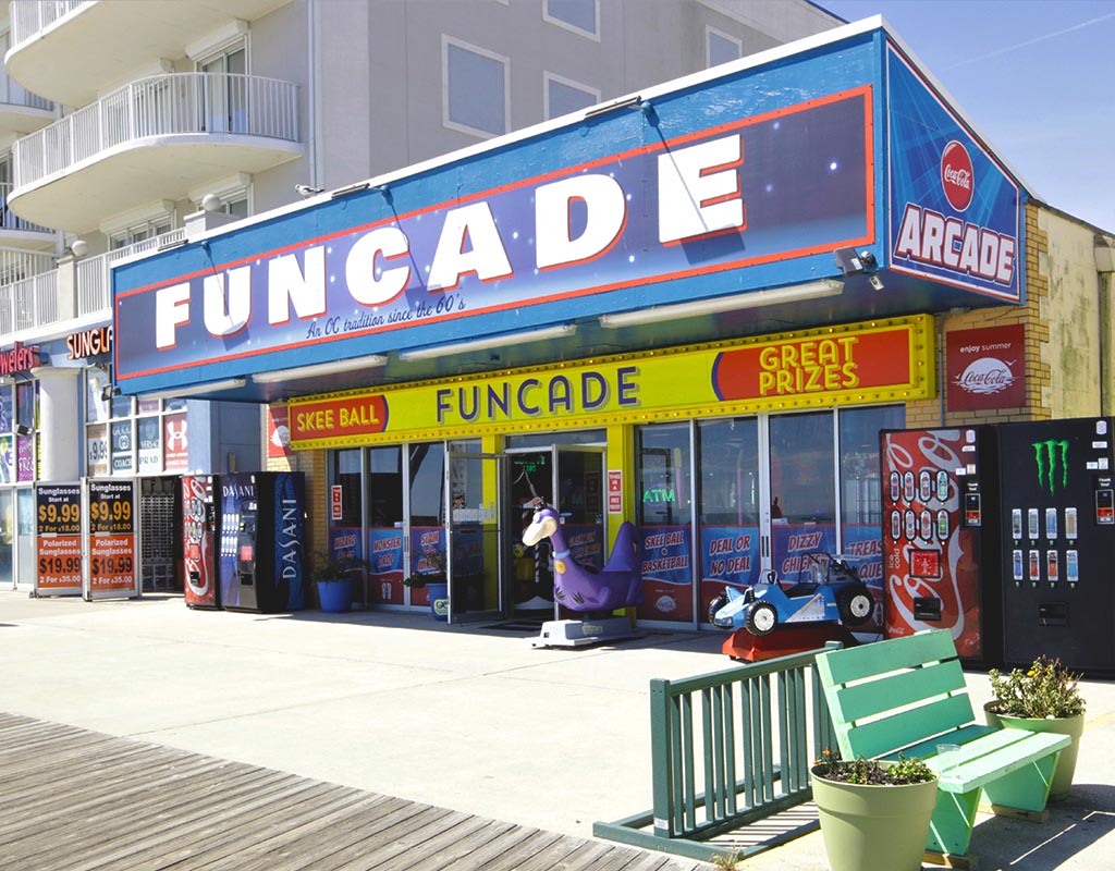 Funcade Boardwalk Exterior Sign Ocean City Maryland
