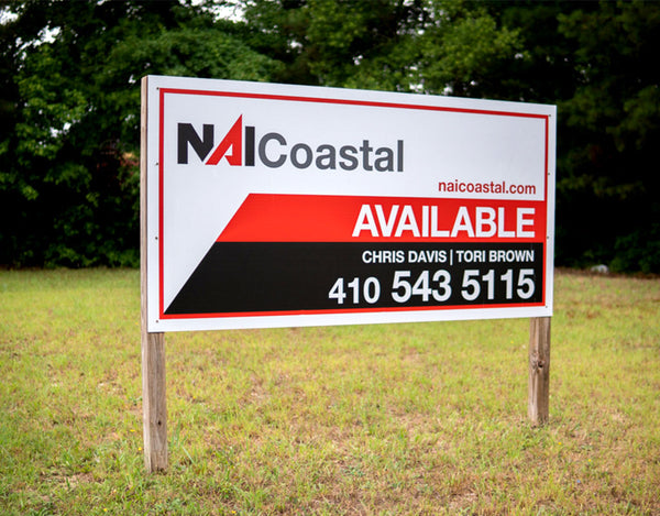 NAI Coastal Realty Custom Commercial Real Estate Sign in Ocean City Maryland