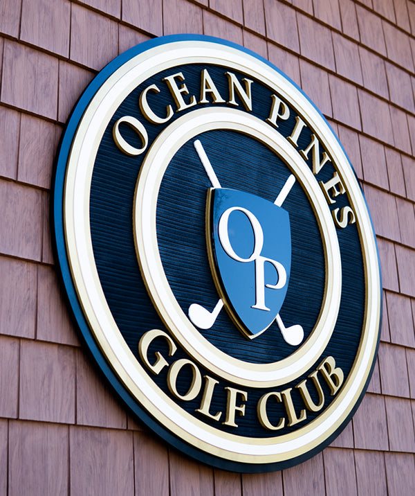 signage for ocean pines golf club made in ocean city maryland
