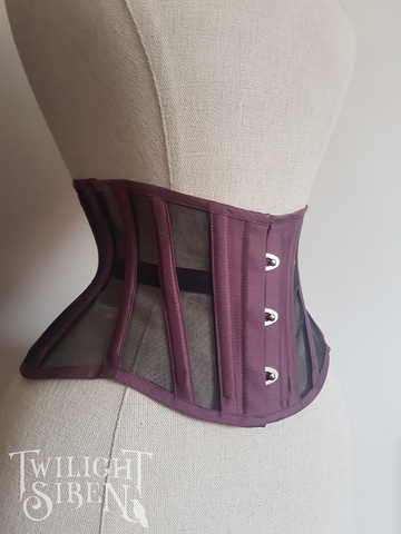 Nerthus mesh silk underbust corset waspie twilight Siren