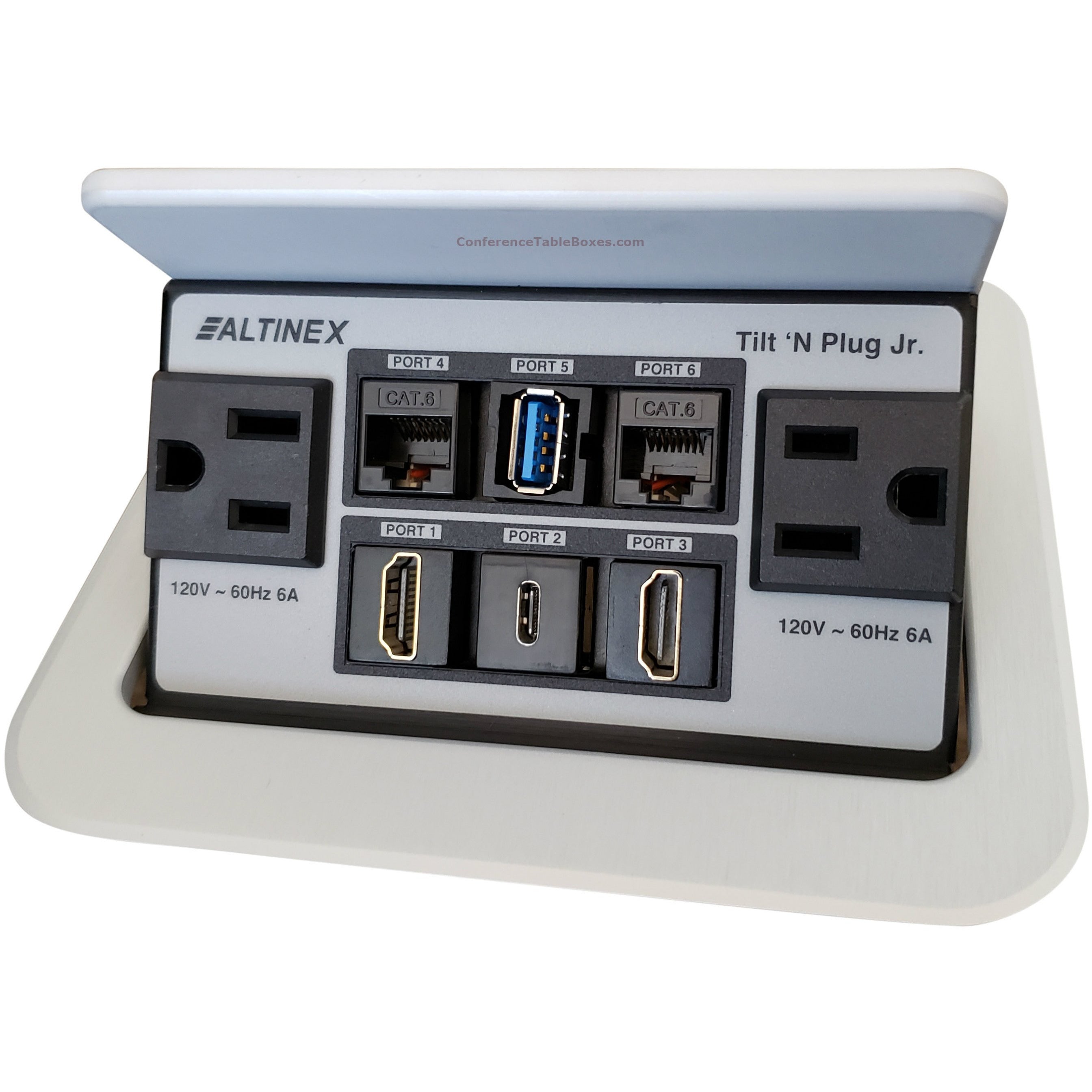 W4545(B) 2 x RJ-45 Ethernet Wall Plate - TBUS Insert – Conference Table  Boxes