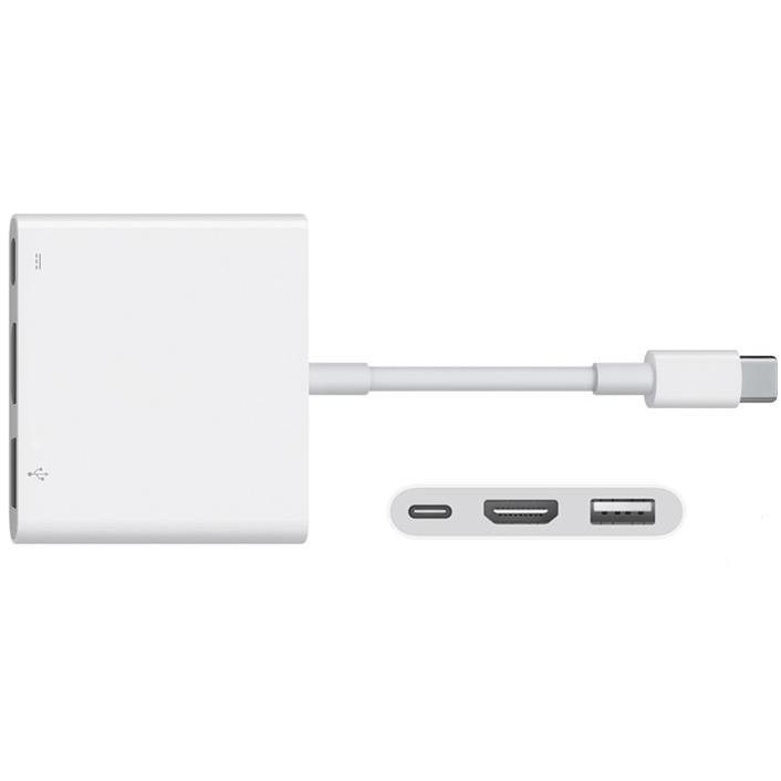 Literaire kunsten hypotheek Belang Apple MJ1K2AM/A Lightning to HDMI, USB-A, and USB-C Multiport Adapter –  Conference Table Boxes
