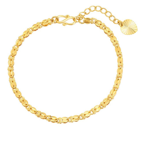 Baht Chain 24K Gold Plated Shiny Bracelet