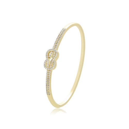 Elegant and Stylish Infinity Bangle-14k Gold Plated